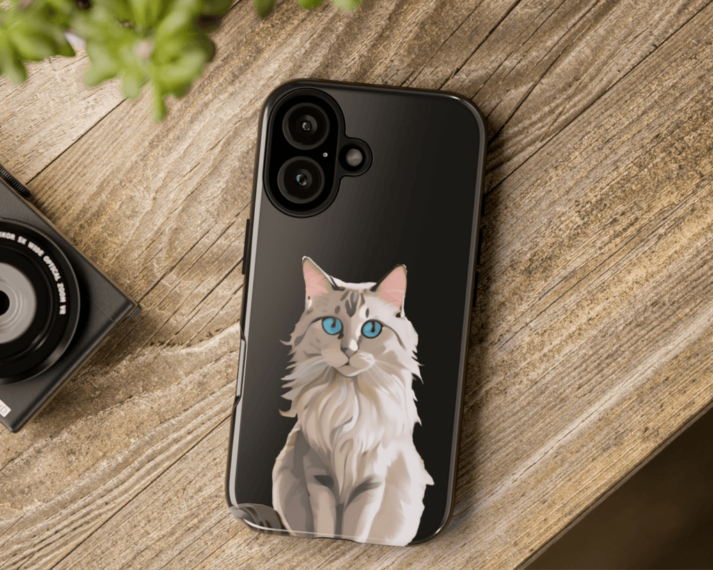 Custom Pet Phone Case | Personalized Dog Cat Portrait | Protective iPhone Case | Pet Lover Gift | Tough Dual Layer | Christmas Gift - Apricot Cat Phone Case