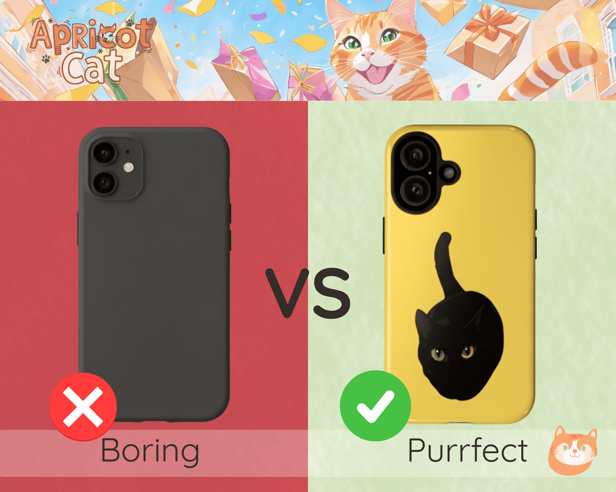 Custom Pet Phone Case | Personalized Dog Cat Portrait | Protective iPhone Case | Pet Lover Gift | Tough Dual Layer | Christmas Gift - Apricot Cat Phone Case