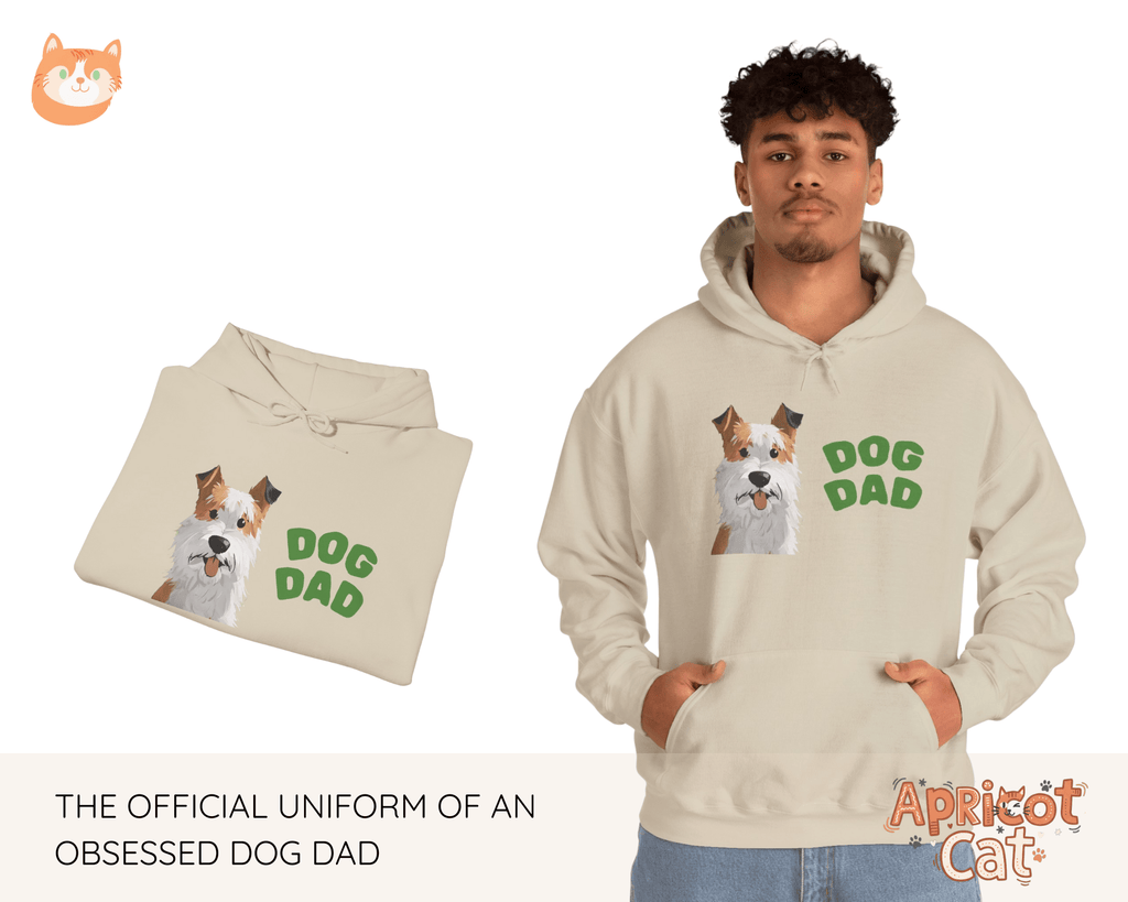 Custom Pet Portrait Hoodie | Personalized Dog Mom & Cat Dad Sweatshirt | Custom Pet Illustration from Photo | Gift for Pet Lovers - Apricot Cat Hoodie